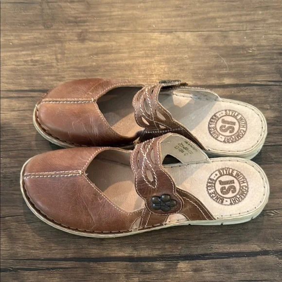 Josef Seibel Women’s Brown Leather Slip-Ons - Picture 10 of 12